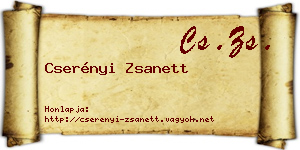Cserényi Zsanett névjegykártya