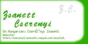 zsanett cserenyi business card